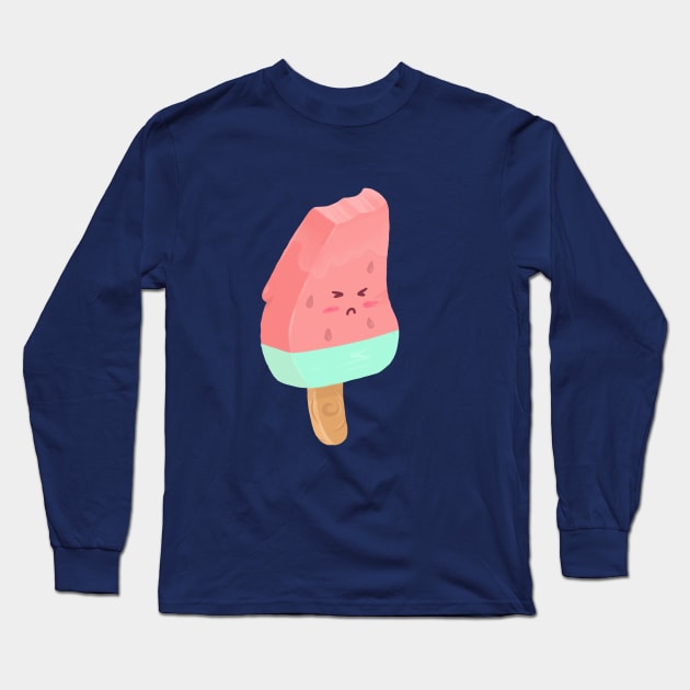 watermelon ice cream Long Sleeve T-Shirt by alva